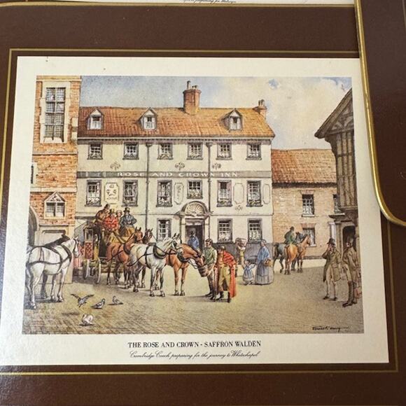 Set of 8 Table Mats Clover Leaf Vintage Warme and Rostbestandige Set - Picture 2 of 12